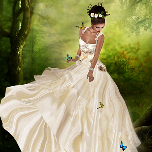 Девушка в белом платье Картинки, рисунки
