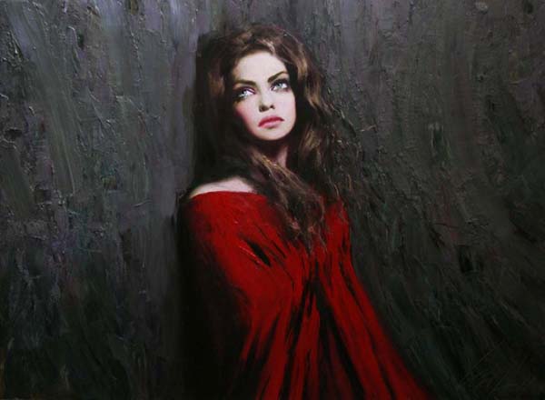 Девушка в красном платье Картинки, рисунки